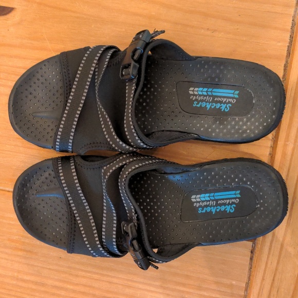 Skechers Black Outdoor Lifestyle Reggae-Perfect Planning Sport Sandals, Size 8 - Picture 6 of 8